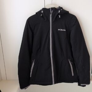 Columbia Black and Gray Hooded Jacket